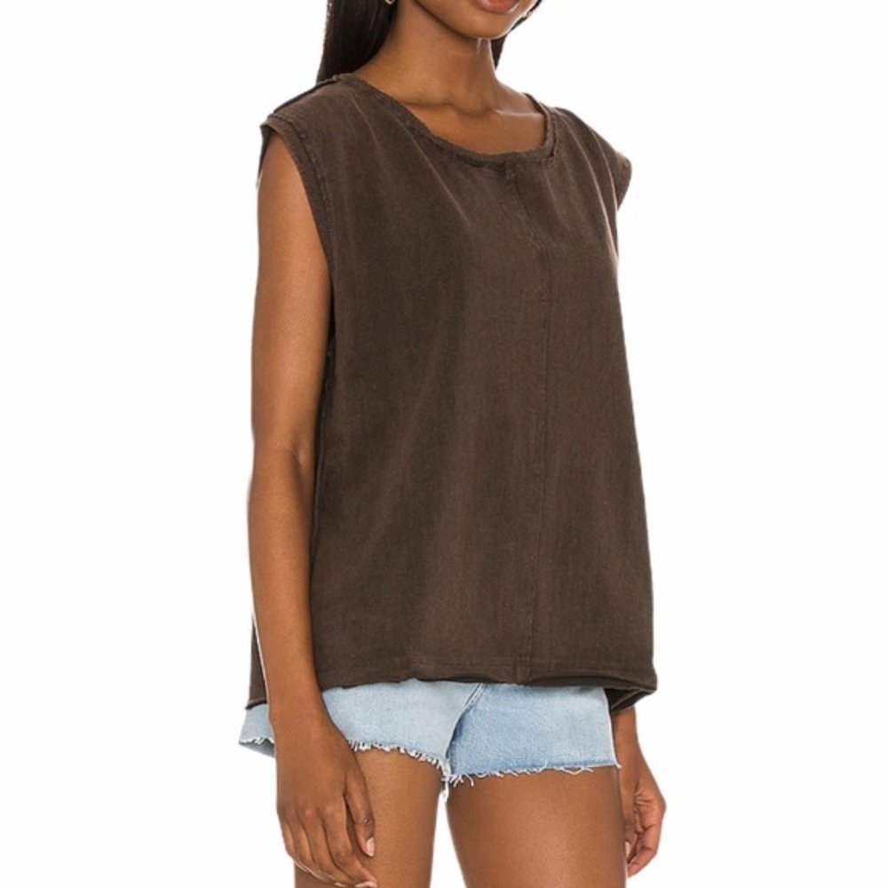 FREE PEOPLE Kasee Muscle Tee In Raven Feather - Picture 5 of 6